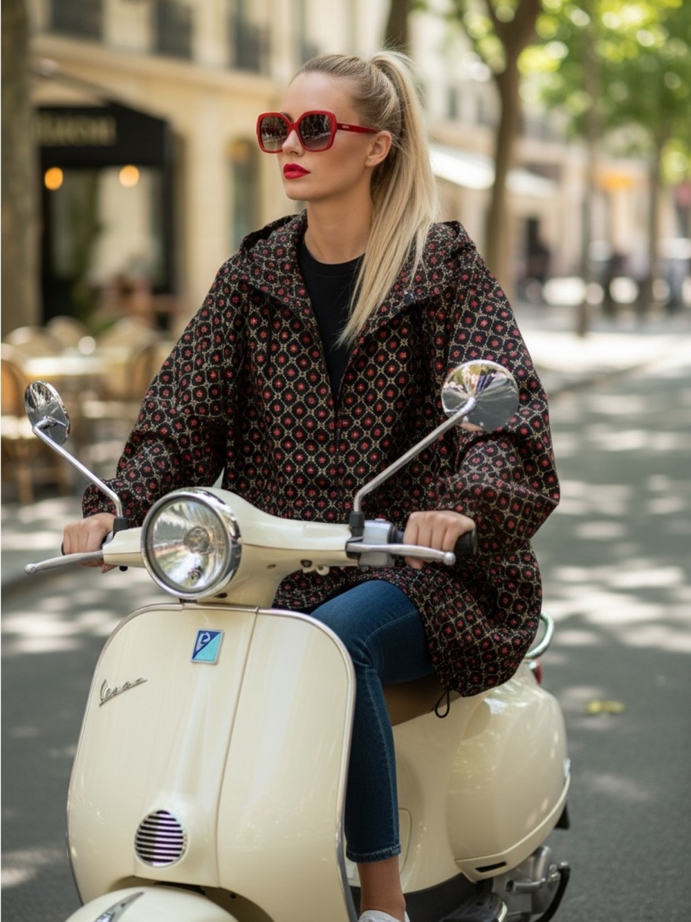 Gucci Unisex Windbreaker Jacket Red Star and GG Motif